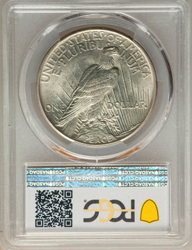 1921 S$1 Peace Peace Dollar PCGS MS63