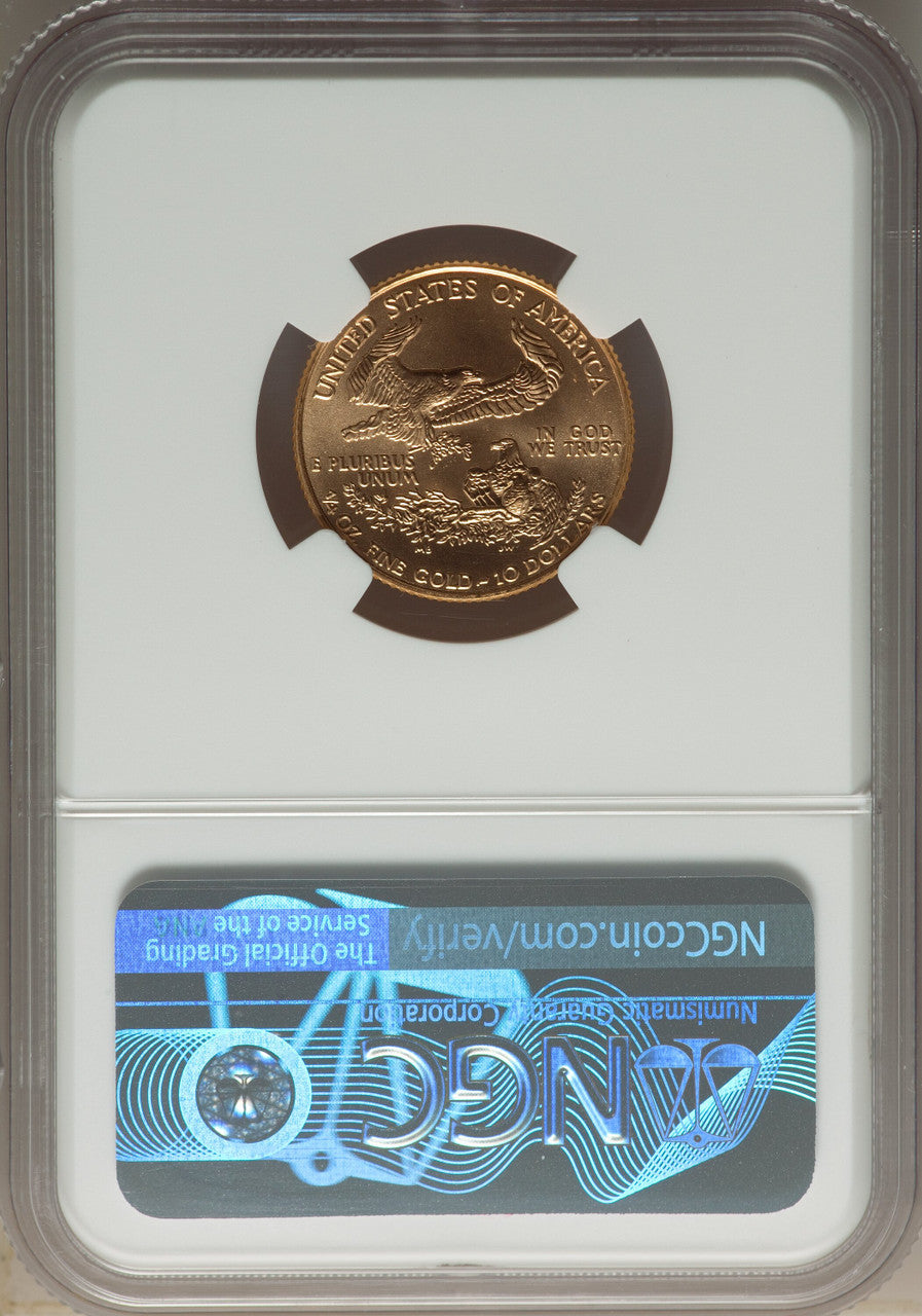1999 $10 Quarter-Ounce Gold Eagle NGC MS70