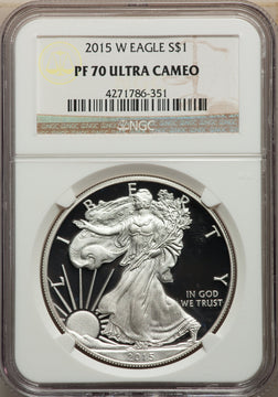 2015-W S$1 Silver Eagle NGC PF70