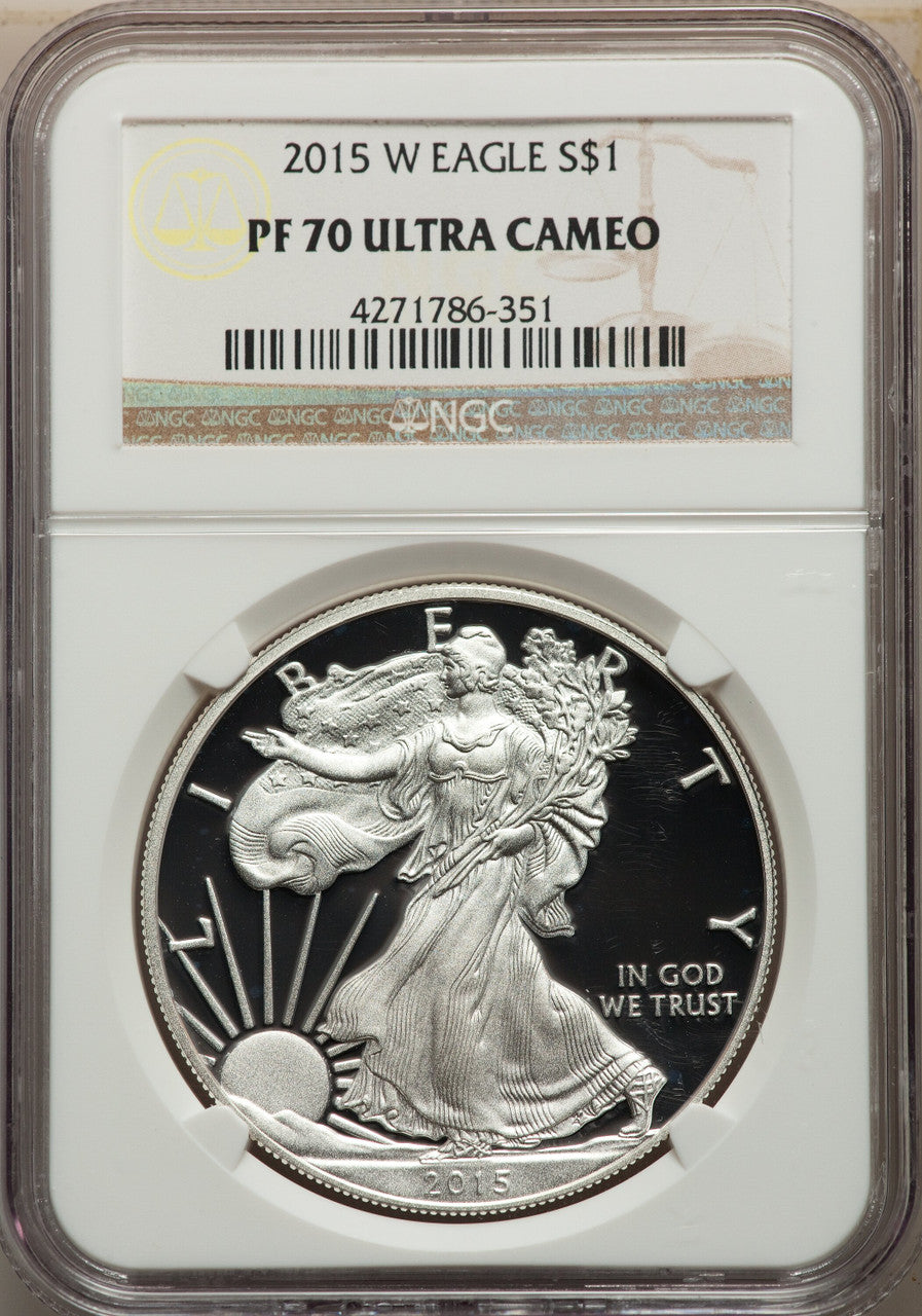 2015-W S$1 Silver Eagle NGC PF70