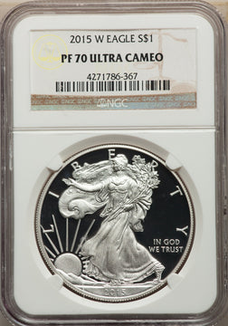 2015-W S$1 Silver Eagle NGC PF70