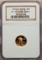 2003-W $5 Tenth-Ounce Gold Eagle NGC PF70
