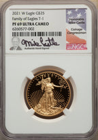 2021-W G$25 Half Ounce Gold Eagle Type One Modern Bullion Coins NGC MS69