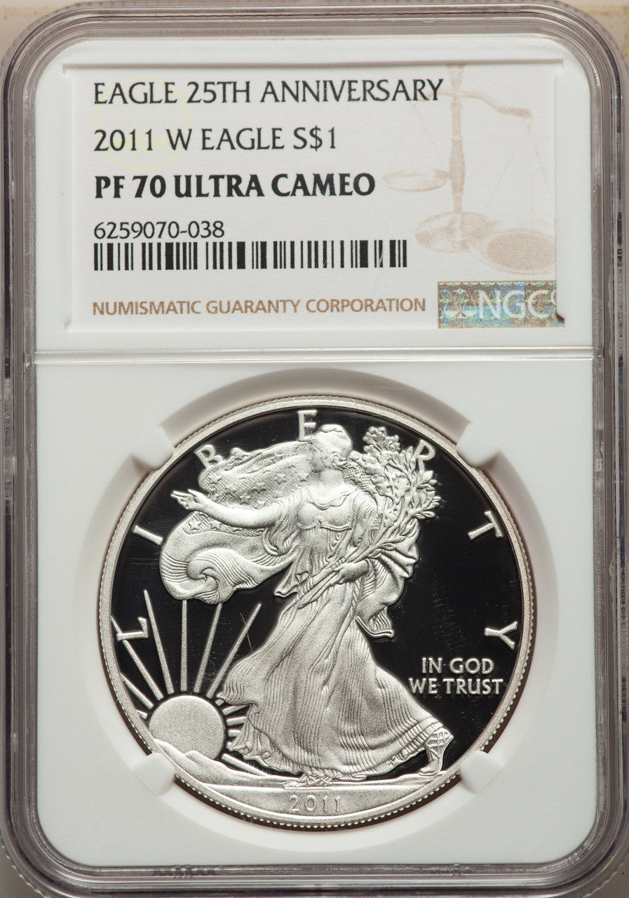 2011-W S$1 Silver Eagle NGC PF70