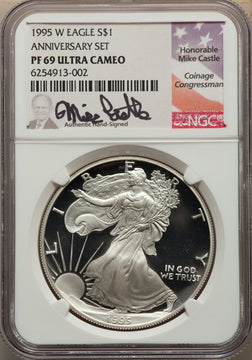 1995-W ASE NGC PF69 Mike Castle Signed