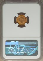 1855 G$1 Type Two Gold Dollar NGC MS64