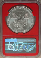 2016-W S$1 Silver Eagle Burnished Lettered Edge 30th Anniversary SP NGC MS70