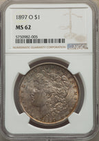 1897-O S$1 Morgan Dollar NGC MS62