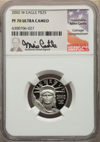 2002-W $25 Quarter-Ounce Platinum Eagle Statue of Liberty NGC PF70