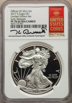 2017-S S$1 Silver Eagle Limited Edition Proof Set First Strike NGC PF70