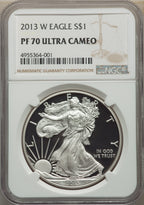 2013-W S$1 Silver Eagle NGC PF70
