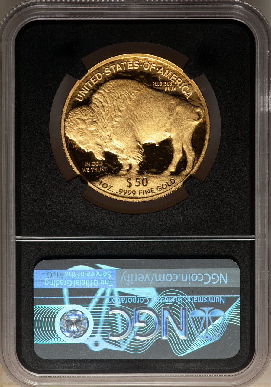 2020-W G$50 Gold Buffalo First Day of Issue DCAM NGC PF70