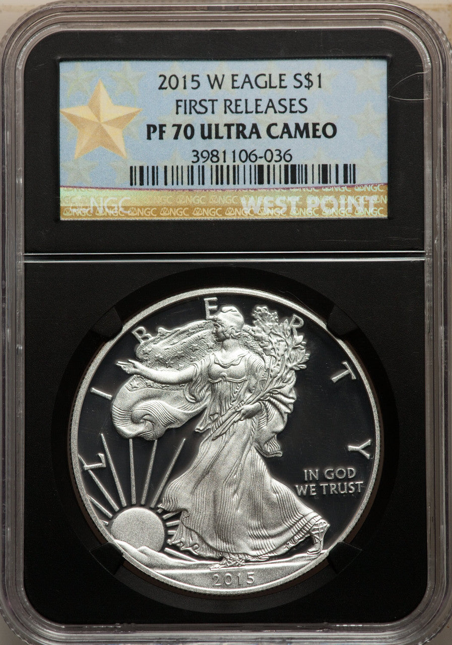 2015-W S$1 Silver Eagle First Strike NGC PF70