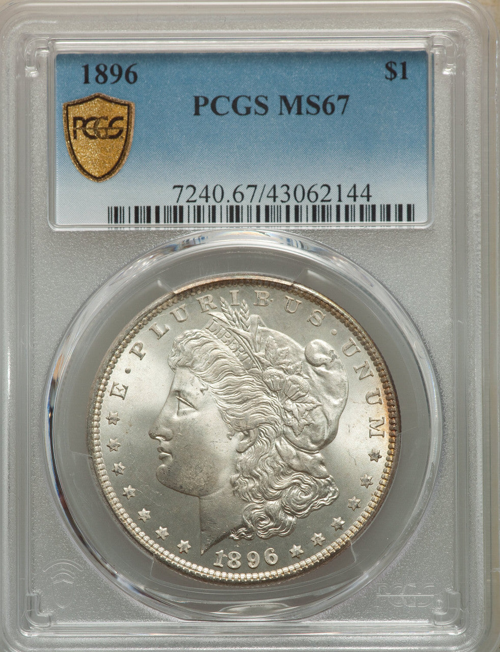 1896 S$1 Morgan Dollar PCGS MS67