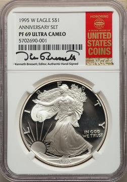 1995-W S$1 Silver Eagle NGC MS69