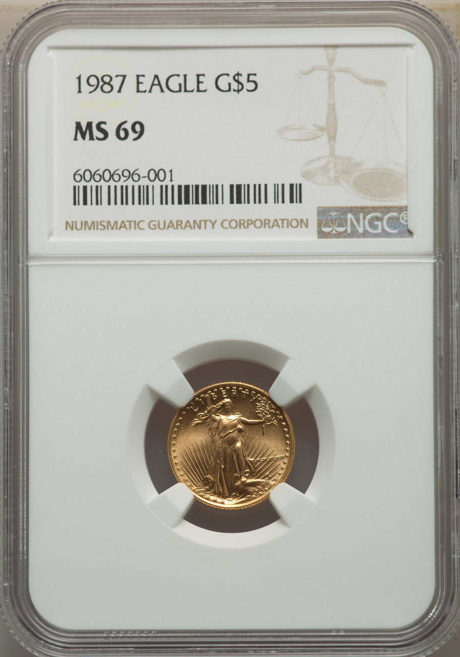 1987 $5 Tenth-Ounce Gold Eagle NGC MS69