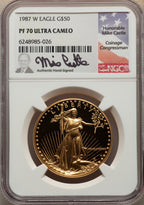 1987-W $50 One-Ounce Gold Eagle NGC PF70