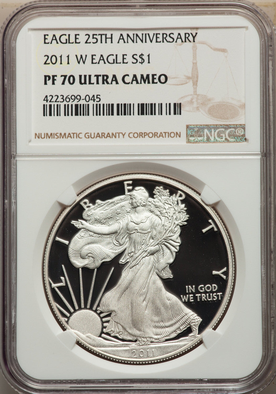 2011-W S$1 Silver Eagle NGC PF70