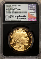 2020-W G$50 Gold Buffalo First Day of Issue DCAM NGC PF70