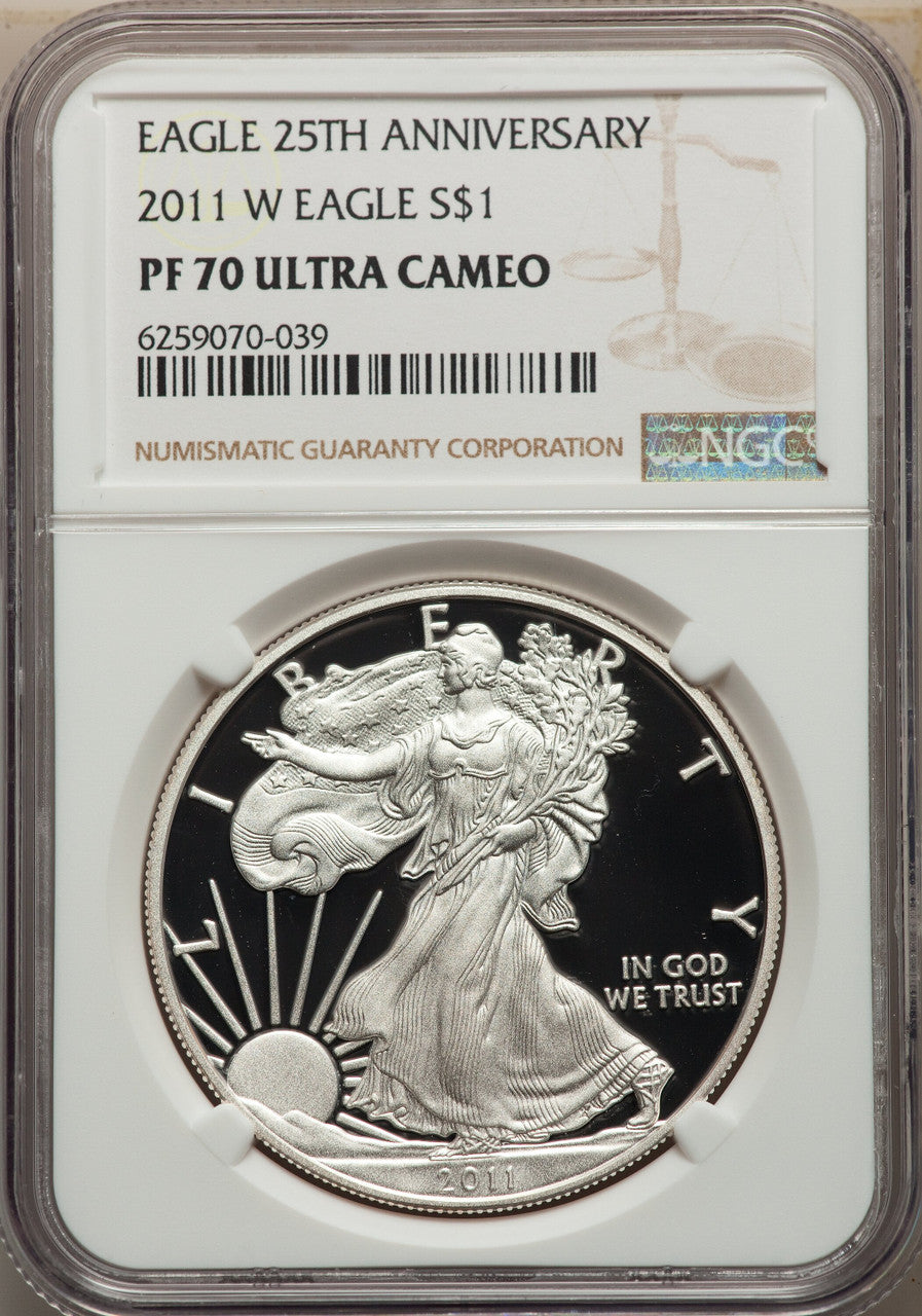 2011-W S$1 Silver Eagle NGC PF70