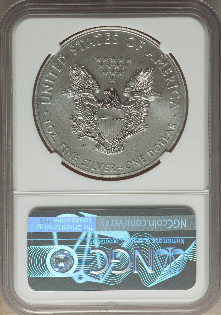 2012-W S$1 Silver Eagle Burnished SP NGC MS70