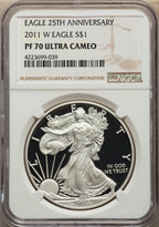 2011-W S$1 Silver Eagle NGC PF70