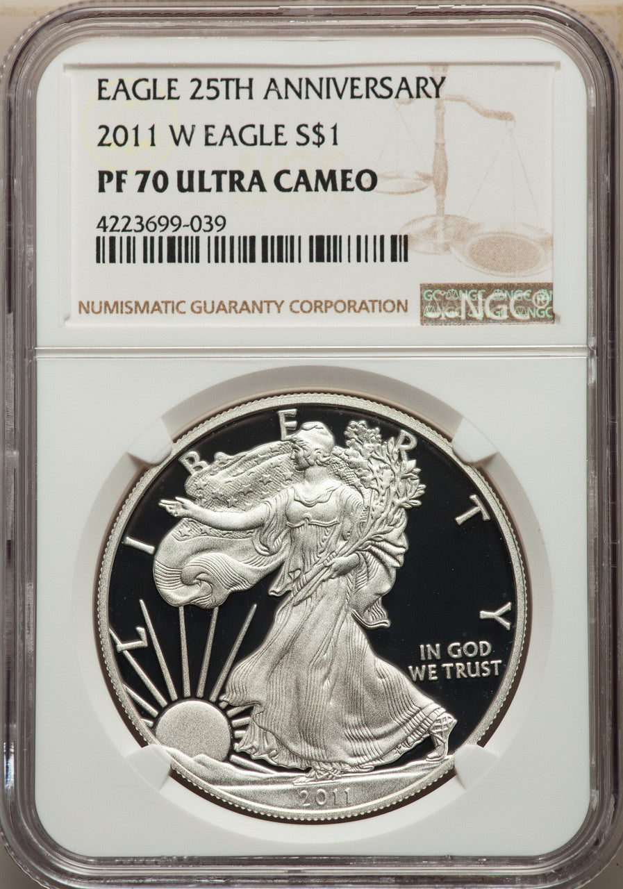 2011-W S$1 Silver Eagle NGC PF70
