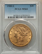 1900-S $20 Liberty Double Eagle PCGS MS61