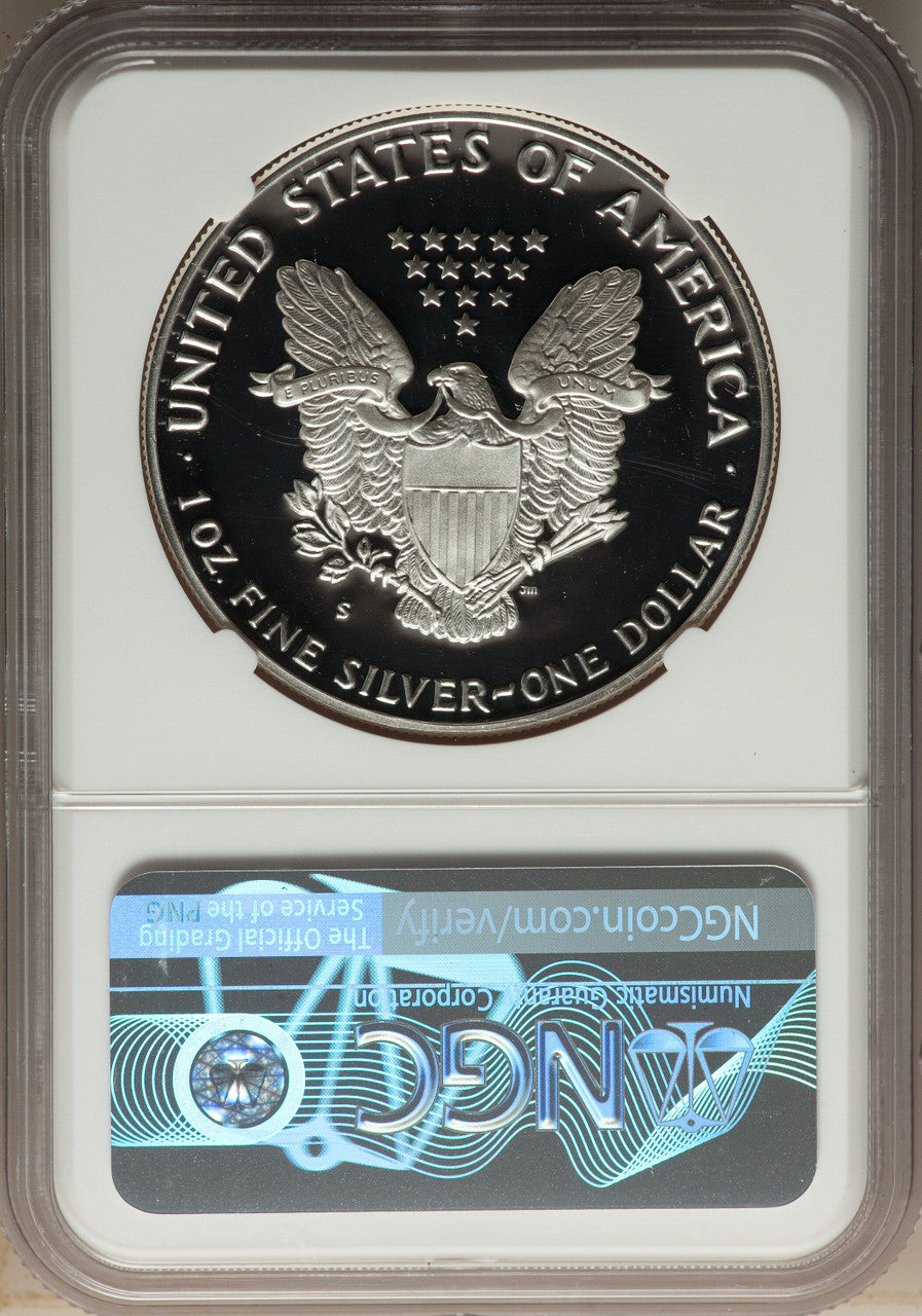 1990-S S$1 Silver Eagle NGC PF70