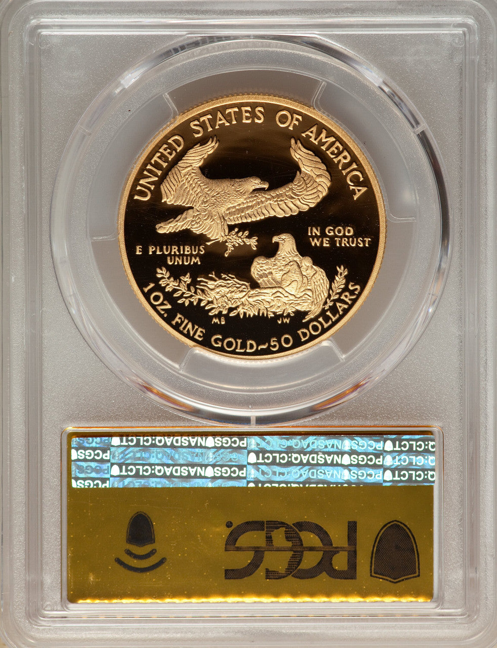 2010-W $50 One-Ounce Gold Eagle PCGS PR70