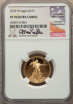 2019-W $10 Quarter-Ounce Gold Eagle NGC PF70