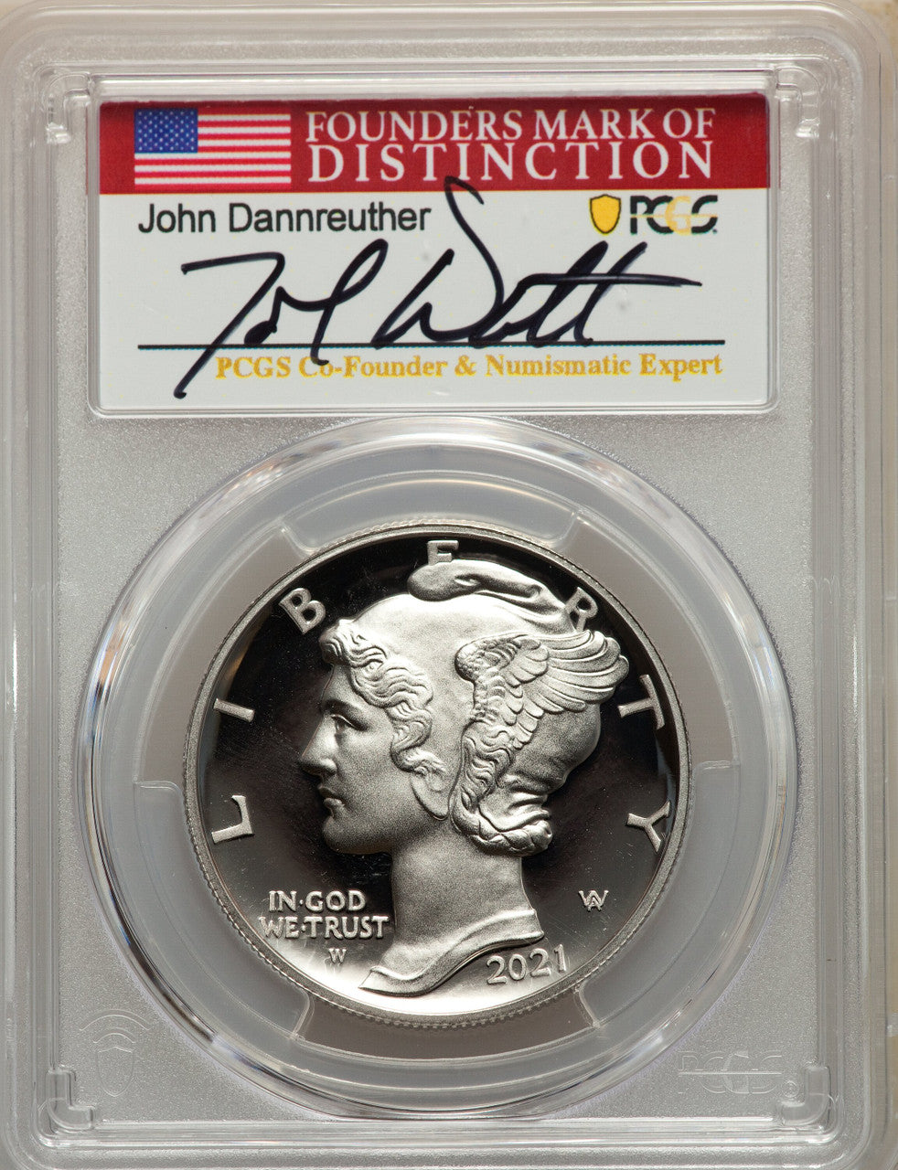 2021-W $25 Palladium FDI Dannreuther Sig PCGS PR70