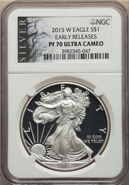 2015-W S$1 Silver Eagle First Strike NGC PF70