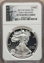 2015-W S$1 Silver Eagle First Strike NGC PF70