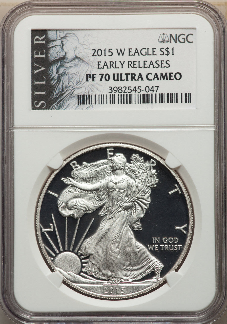 2015-W S$1 Silver Eagle First Strike NGC PF70