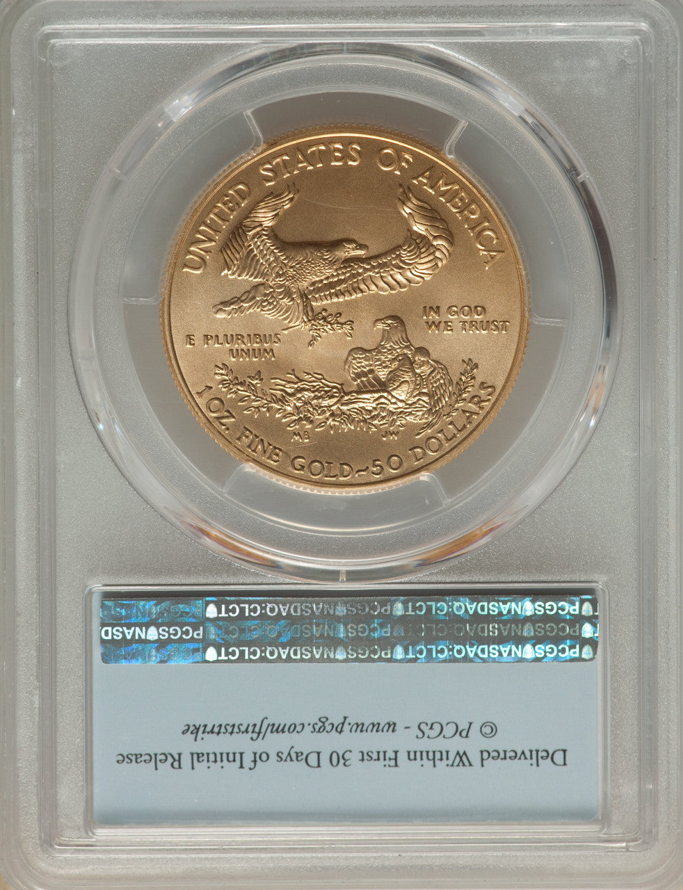 2016-W $50 One-Ounce Gold Eagle 30th Anniversary FDI SP PCGS MS70