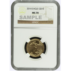 1/4 OZ AMERICAN GOLD EAGLE NGC70
