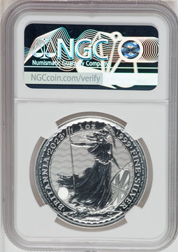 2023 Silver Britannia  1 oz G.Britain 2P Final QEII Queen Elizabeth II NGC Gem Unc