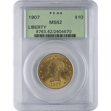 Ten Dollar U.S. GOLD LIBERTY PCGS62