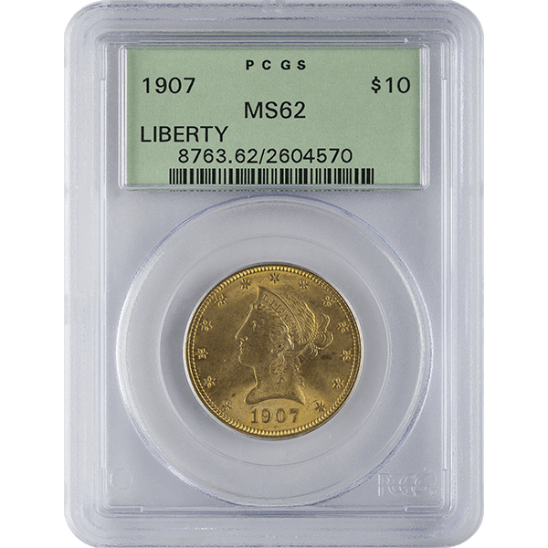 Ten Dollar U.S. GOLD LIBERTY PCGS62