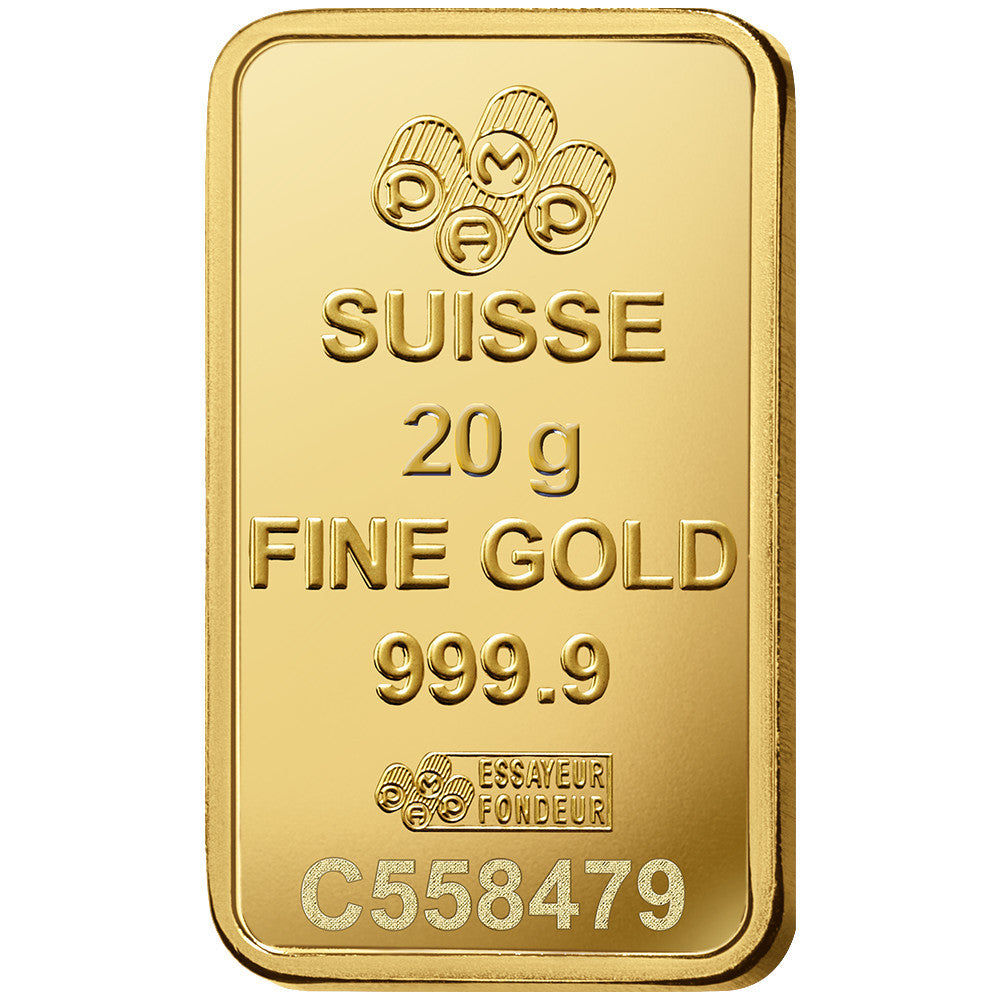 20 Gram PAMP Suisse Rosa Gold Bar New w/ Assay