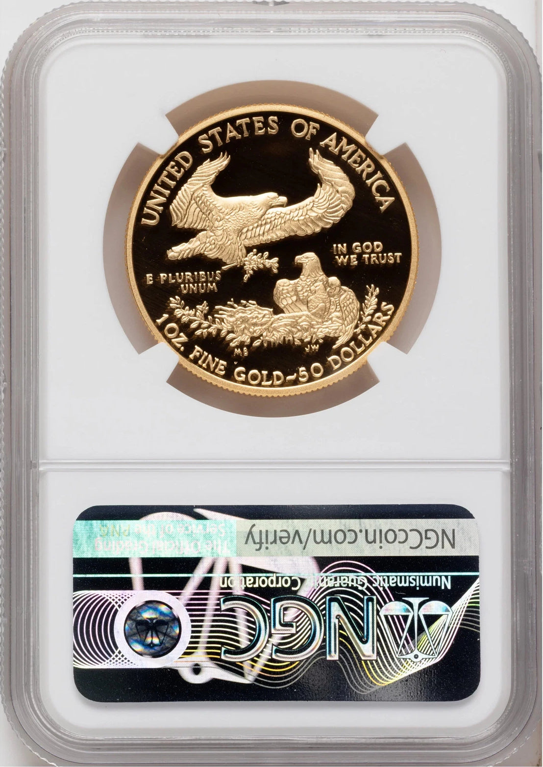 2020-W Proof Gold Eagle V75 Privy One of 1945 Struck 1 oz ER V-Day