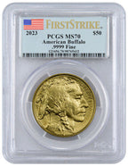 2023 $50 One Ounce Gold Buffalo First Strike PCGS MS70