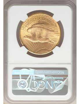 Random Date 1908-1932 Saint-Gaudens (With Motto) $20 Gold Double Eagle NGC MS65