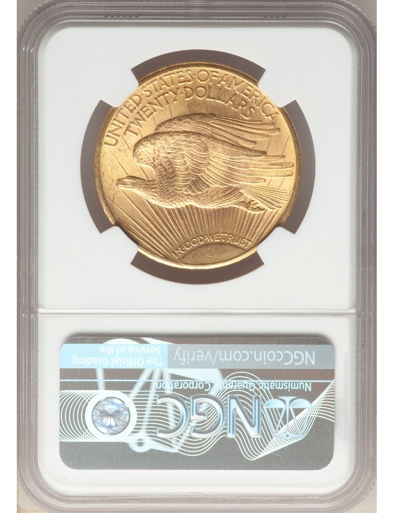 Random Date 1908-1932 Saint-Gaudens (With Motto) $20 Gold Double Eagle NGC MS65