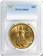 Random Date 1908-1932 Saint-Gaudens (With Motto) $20 Gold Double Eagle PCGS MS62