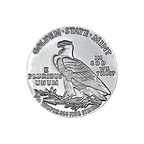 1/10 OZ SILVER ROUND INCUSE INDIAN DESIGN GOLDEN STATE MINT