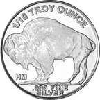 1/10 OZ SILVER ROUND BUFFALO