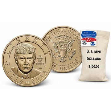 2026-P President Donald J. Trump $1 Dollar 100-Coin Bag – Original U.S. Mint Sealed