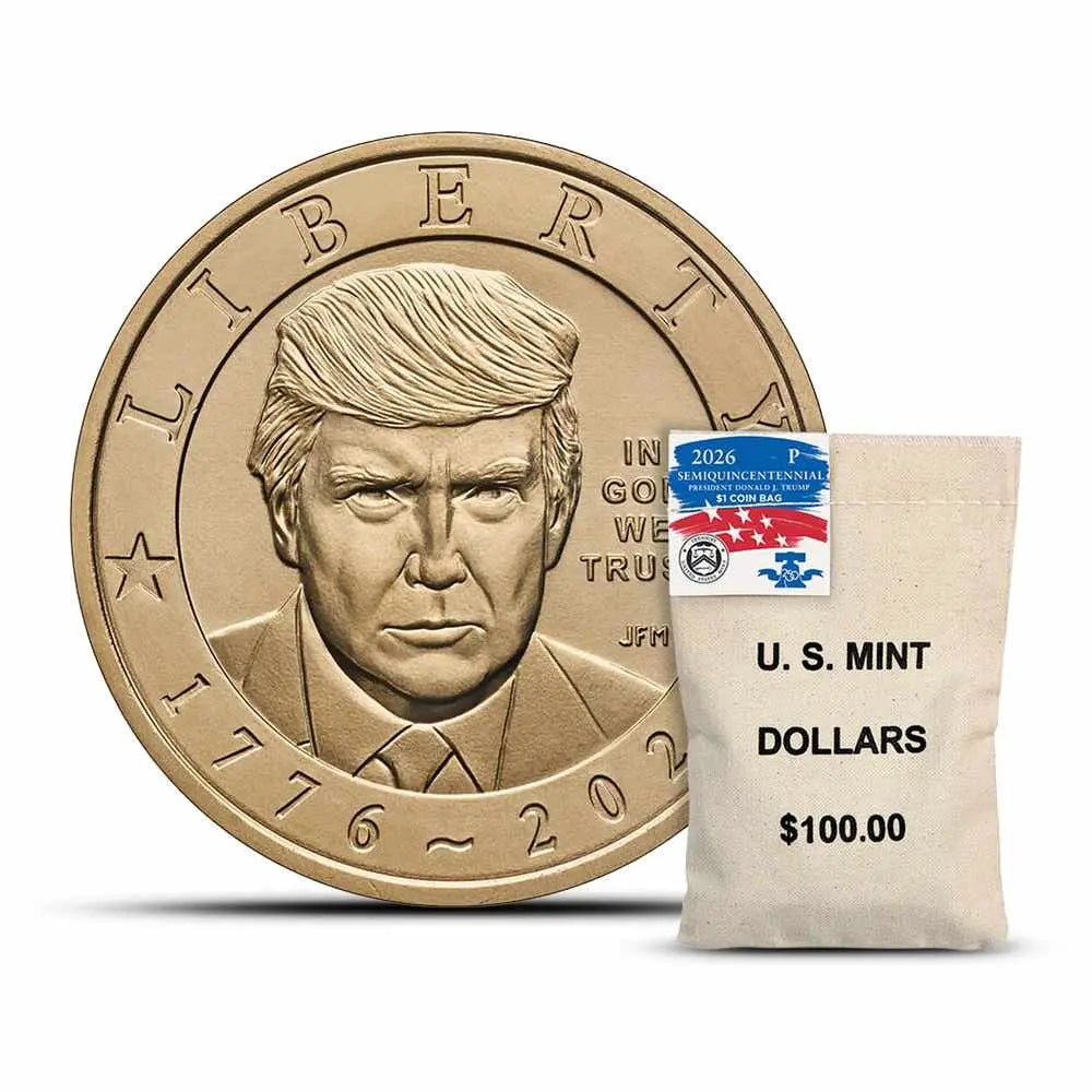 2026-P President Donald J. Trump $1 Dollar 100-Coin Bag – Original U.S. Mint Sealed
